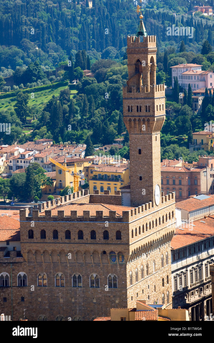 Palazzo Vecchio in Florenz Stockfoto