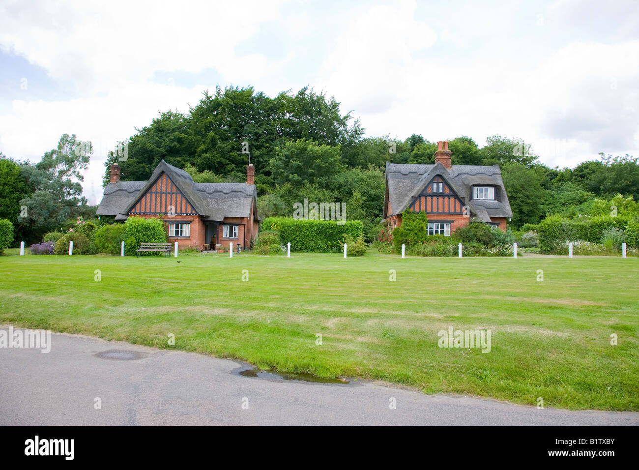 Dorfanger Woodbastwick Norfolk England Stockfoto