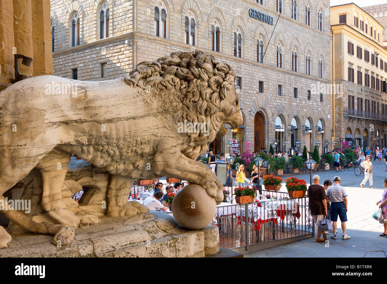 Piazza della Signoria in Florenz Stockfoto
