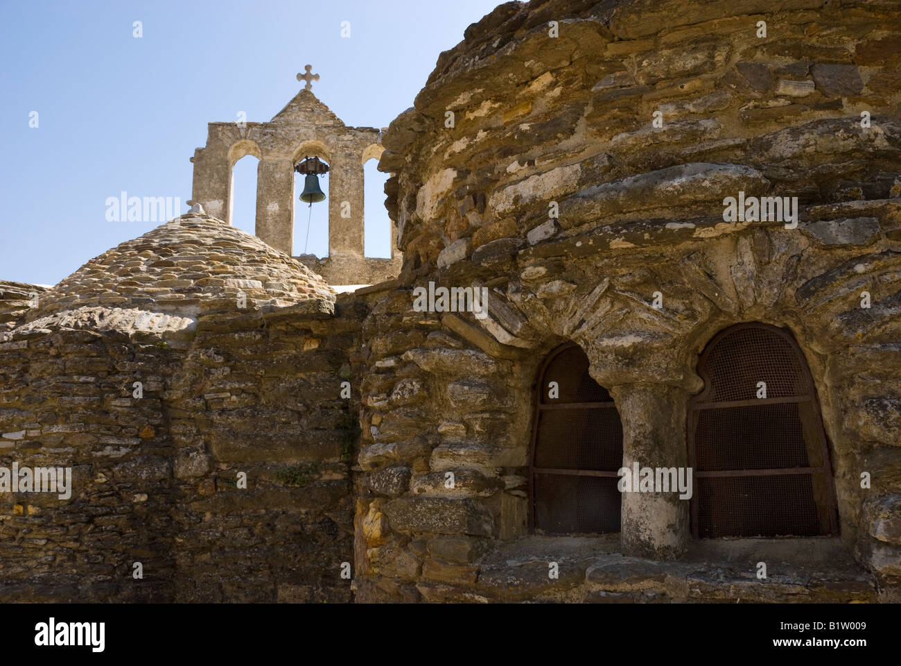 Kirche Panagia Drosiani, Naxos, Kykladen Griechenland. Stockfoto