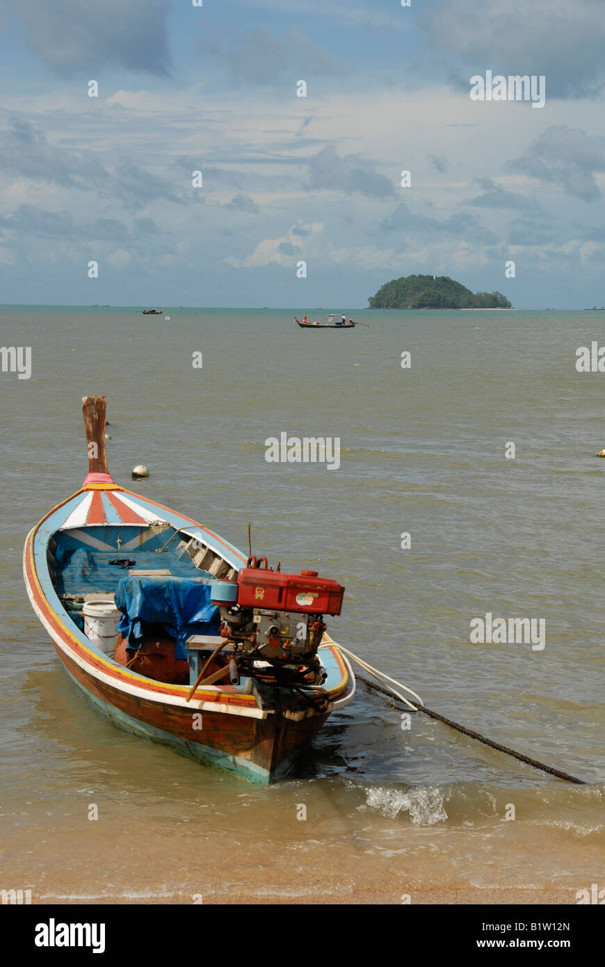 Angeln Boot Rawai Strand Gypsy Village Phuket thailand Stockfoto