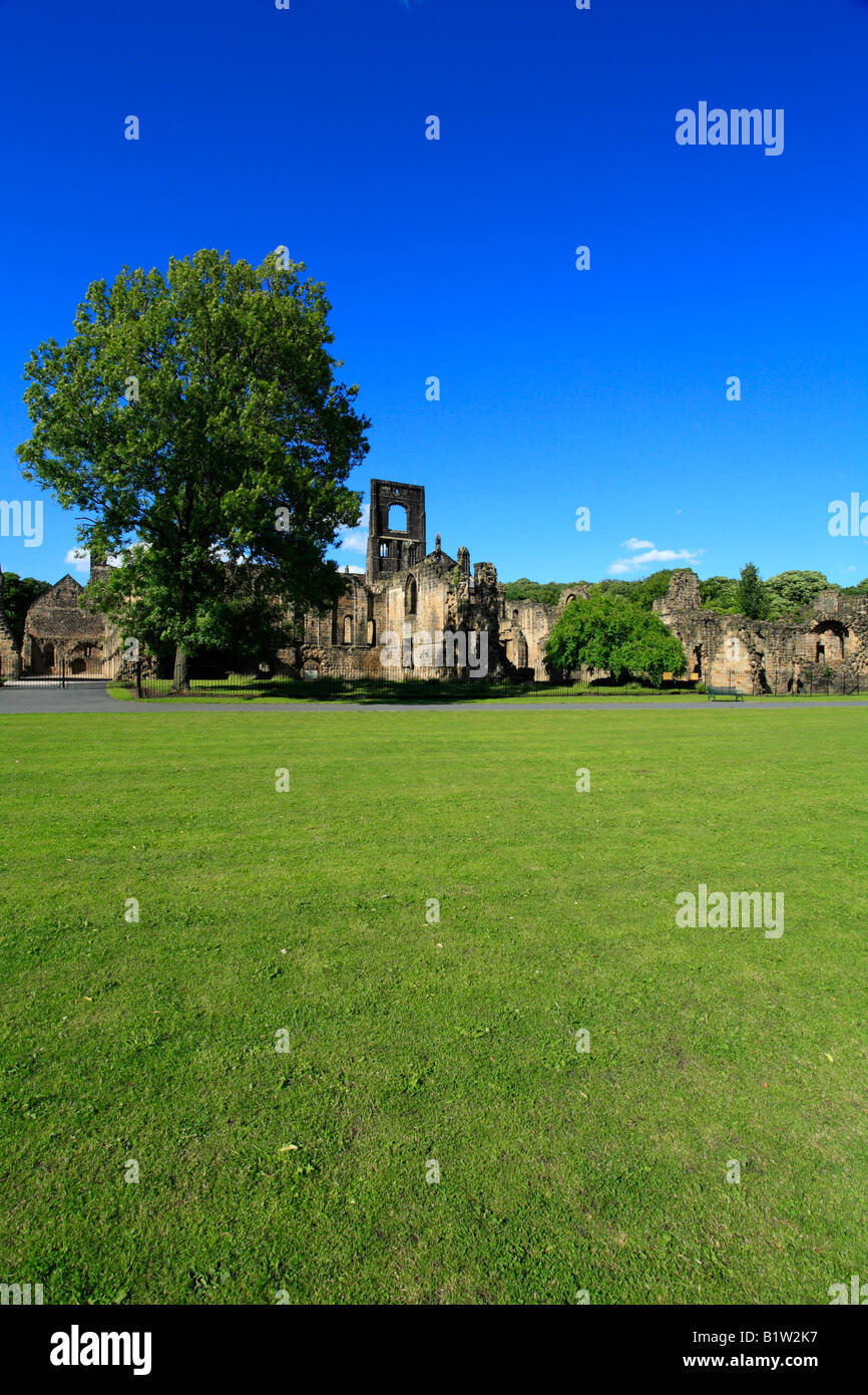 Kirkstall Abbey, mittelalterlichen Zisterzienserkloster, Leeds, West Yorkshire, England, UK. Stockfoto