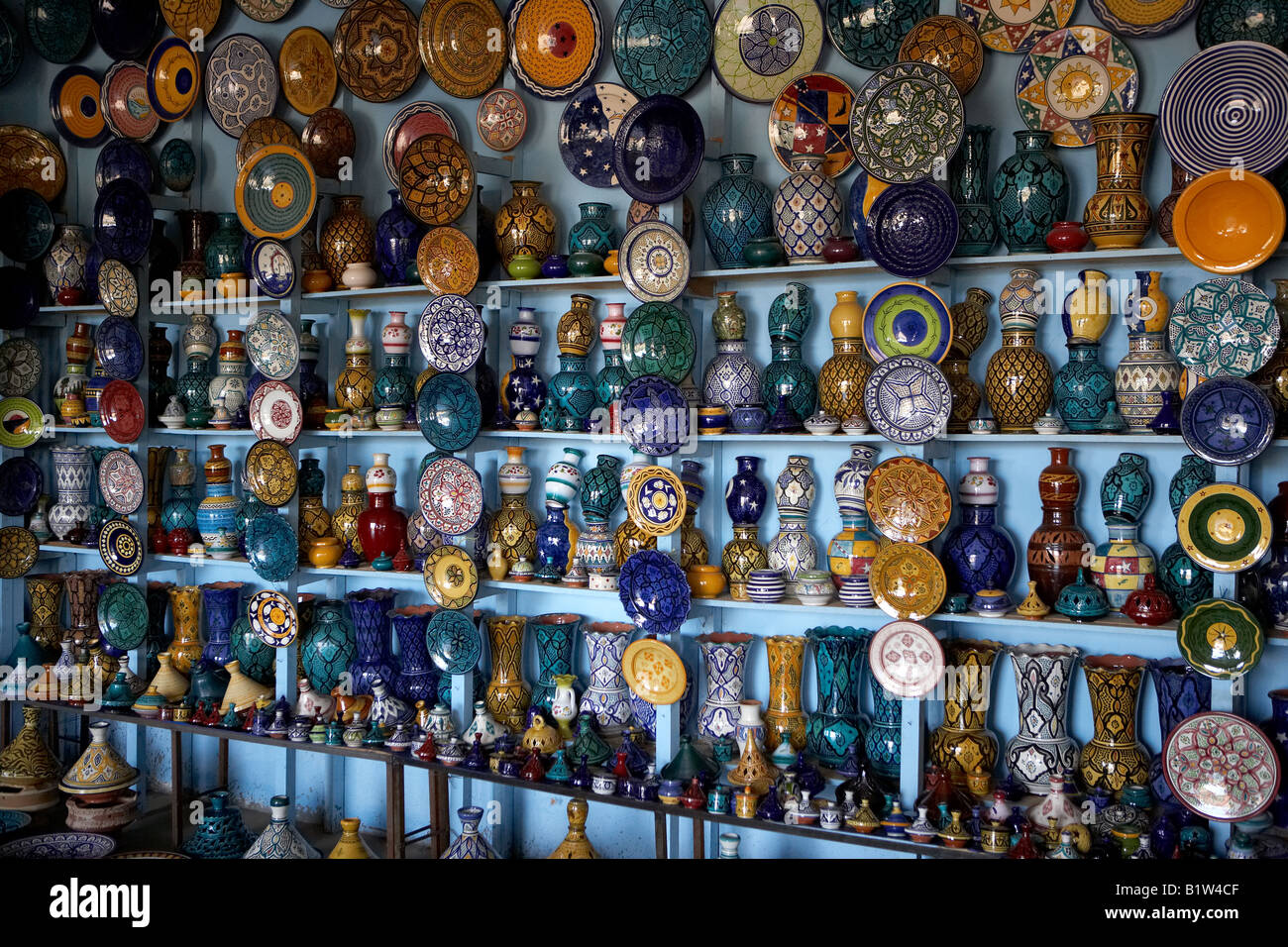 Handgefertigte Gegenstände Marrakesch, Marokko Stockfoto