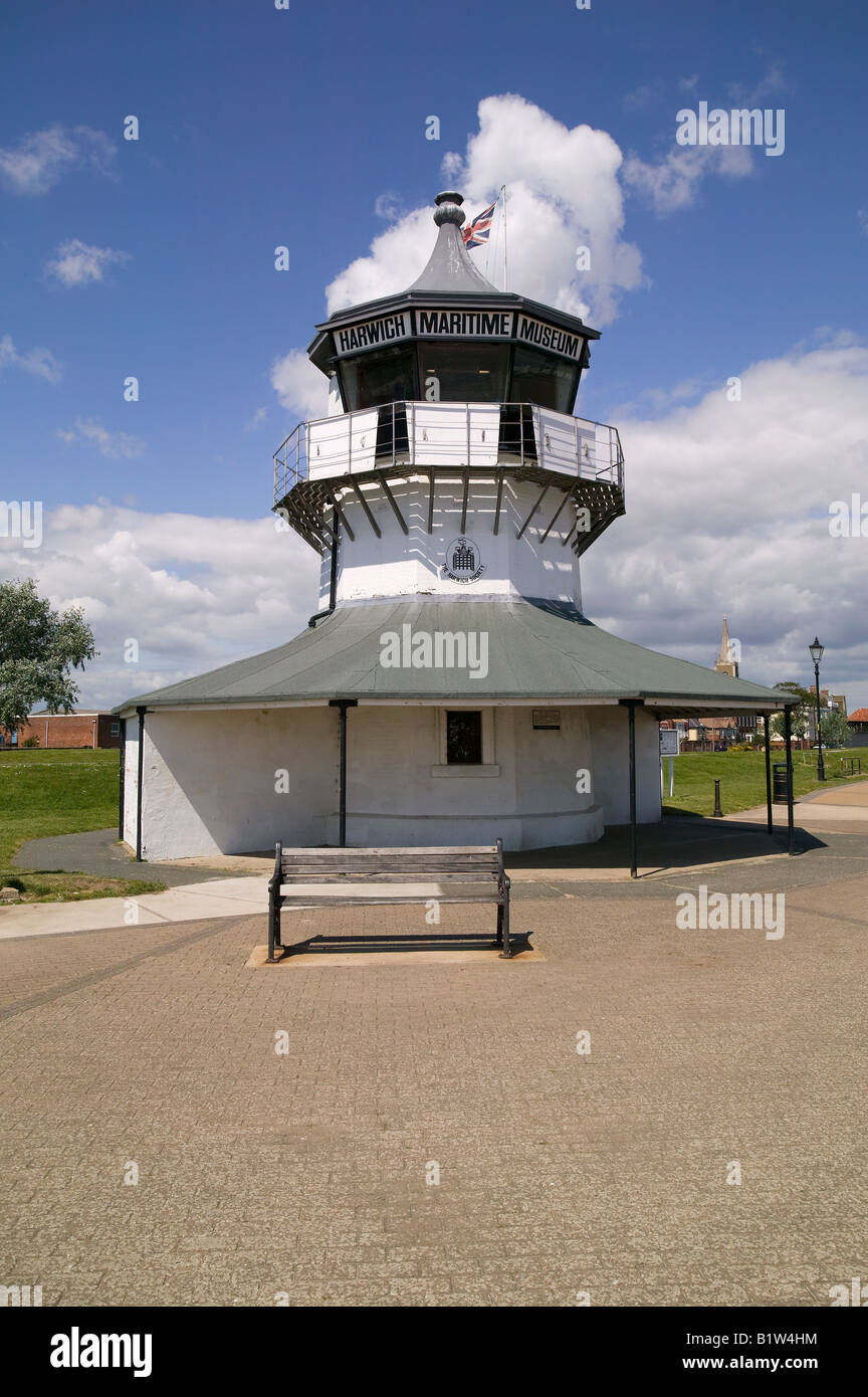 Der niedrige Leuchtturm in Harwich Stockfoto