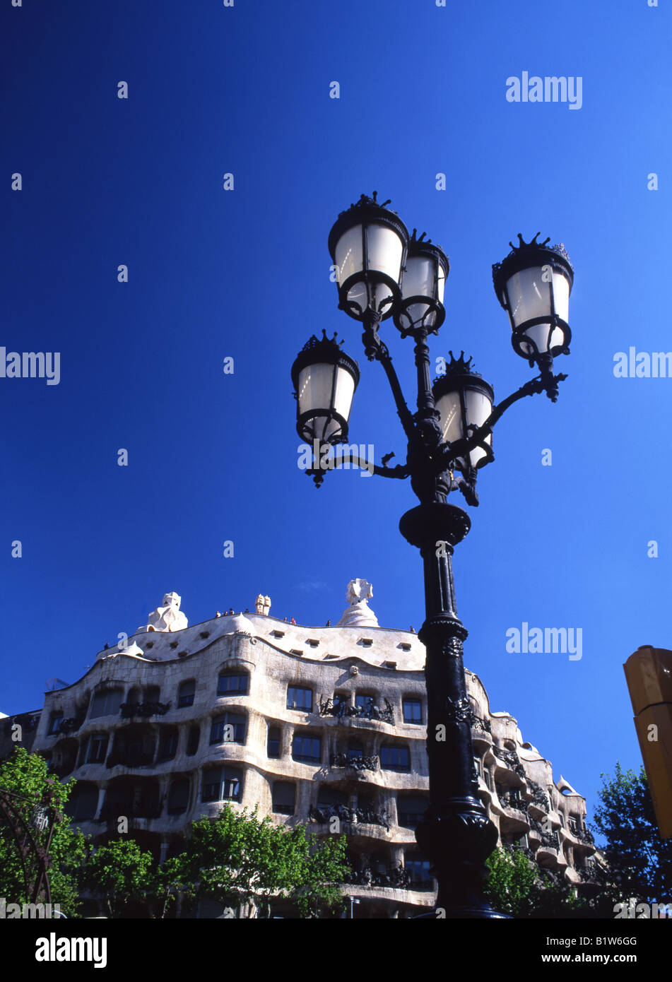 Antoni Gaudis Casa Mila oder La Pedrera Gebäude Passeig de Gracia Eixample Barcelona Catalunya Spanien Stockfoto