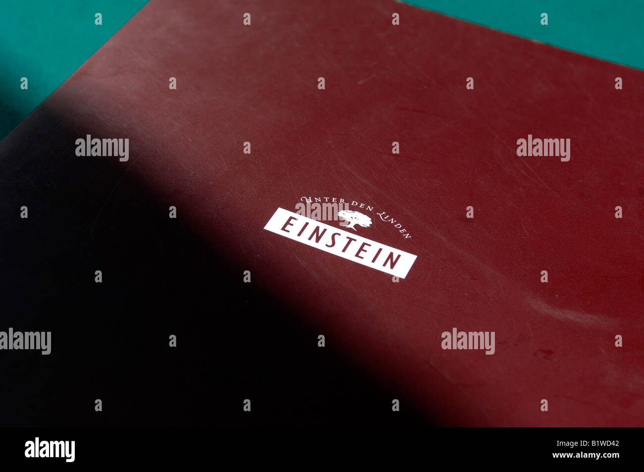 Café Einstein Unter Den Linden Deutschland Deustchland Menü Detail Reisen Tourismus in Berlin Stockfoto