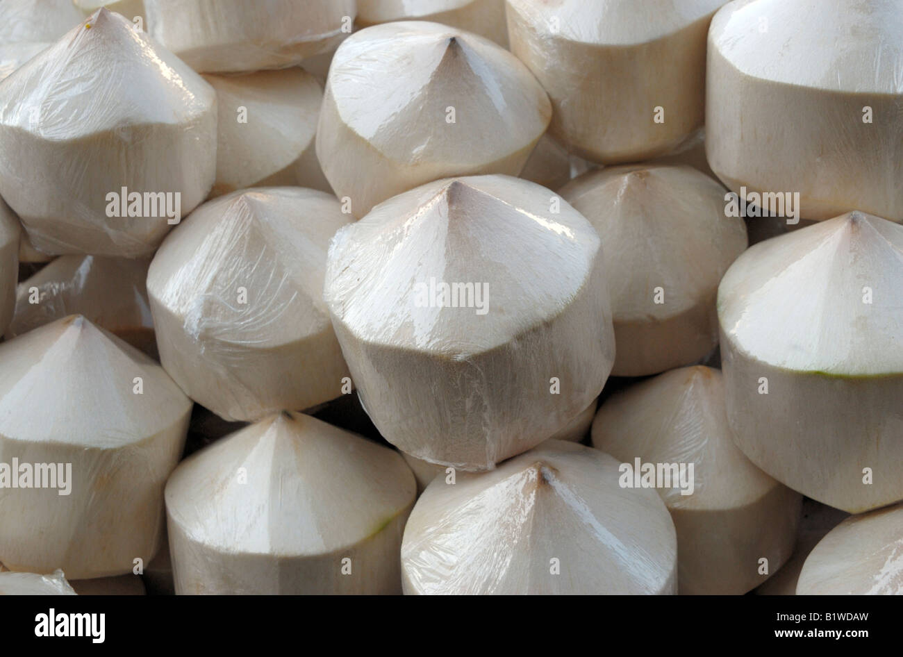 Frische Kokosnuss in Chinatown Straße Markt verkauft. Stockfoto