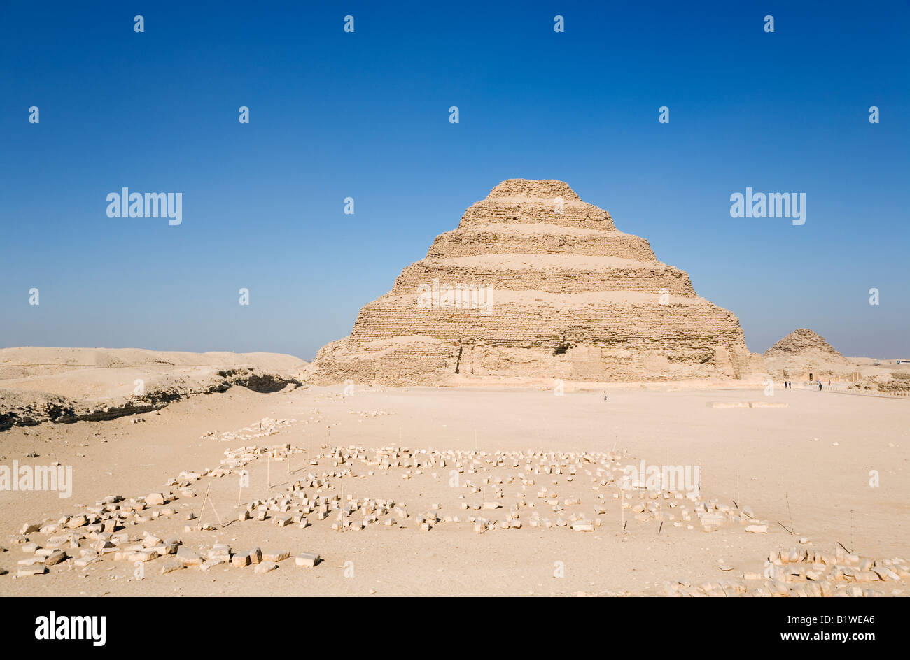 Kairo, Ägypten, Nordafrika.  Zoser s Stufenpyramide in Sakkara (antiken Stadt Memphis) Stockfoto