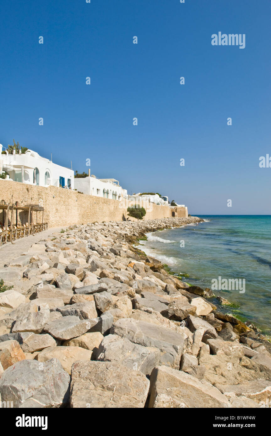 Außerhalb der Mauern der Medina in Hammamet an der Mittelmeerküste. Stockfoto