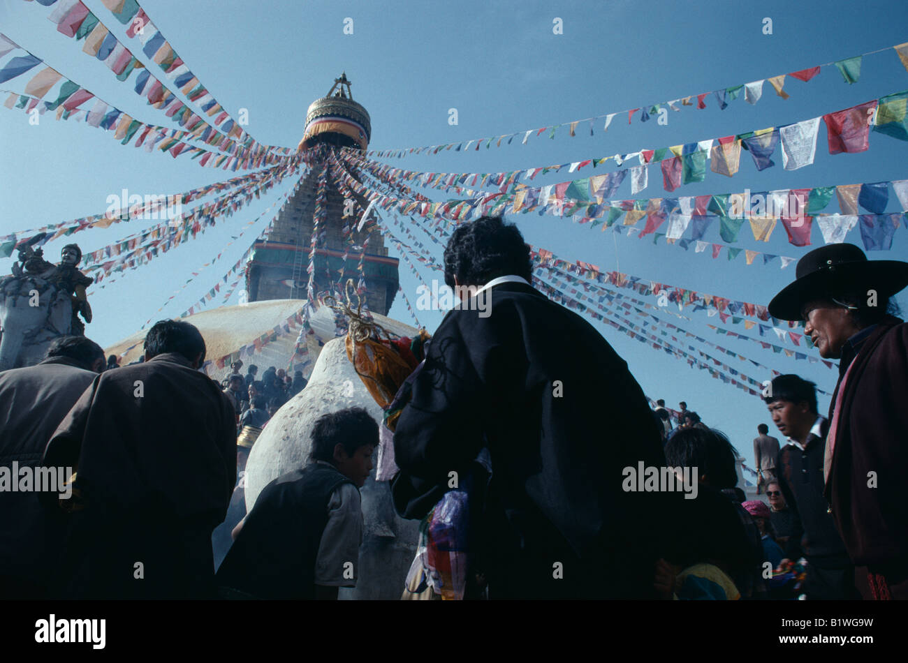 NEPAL Bodhanath Stockfoto