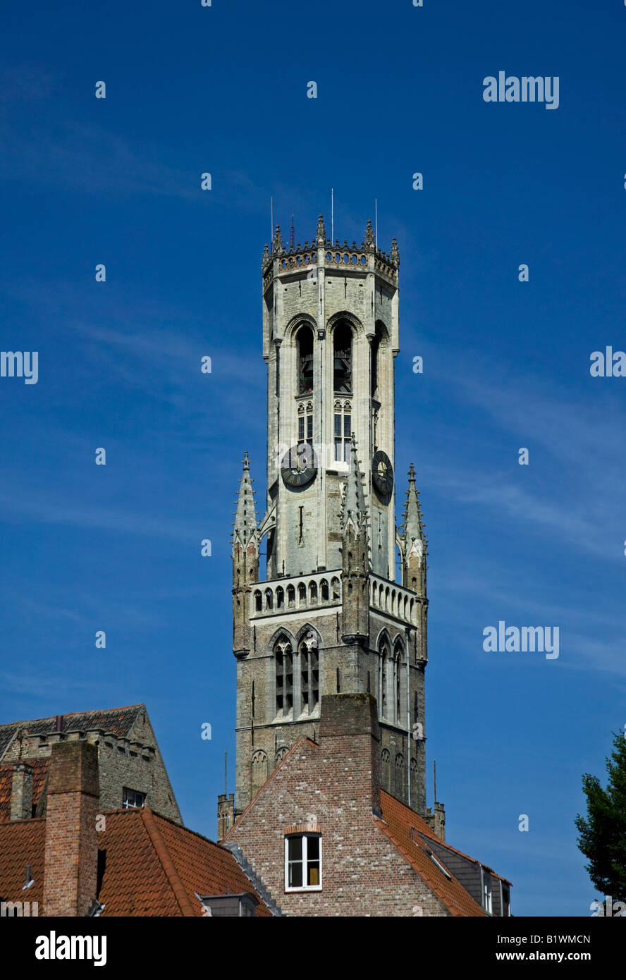 Glockenturm, Belfort, Brügge, Belgien, Flandern, Europa Stockfoto