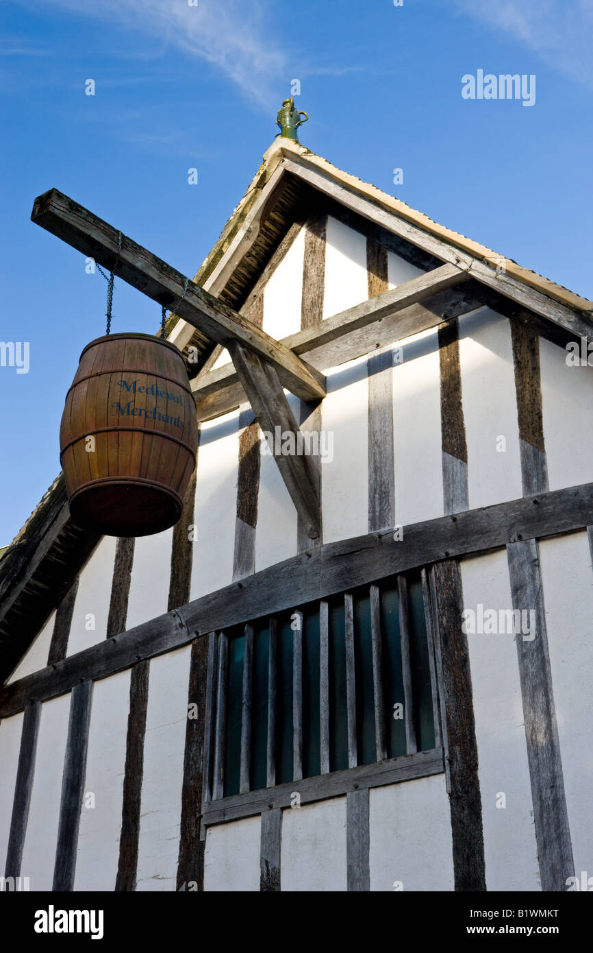 13. Jahrhundert mittelalterliche Kaufmannshaus in Southampton, Hampshire, England Stockfoto