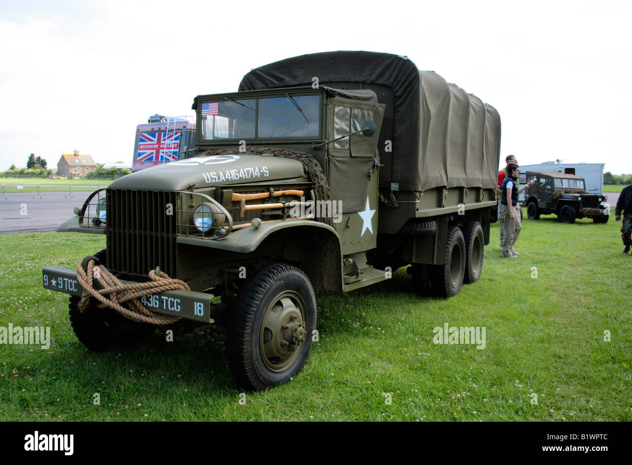 WWII militärische Ladung 6 x 6 LKW Stockfoto