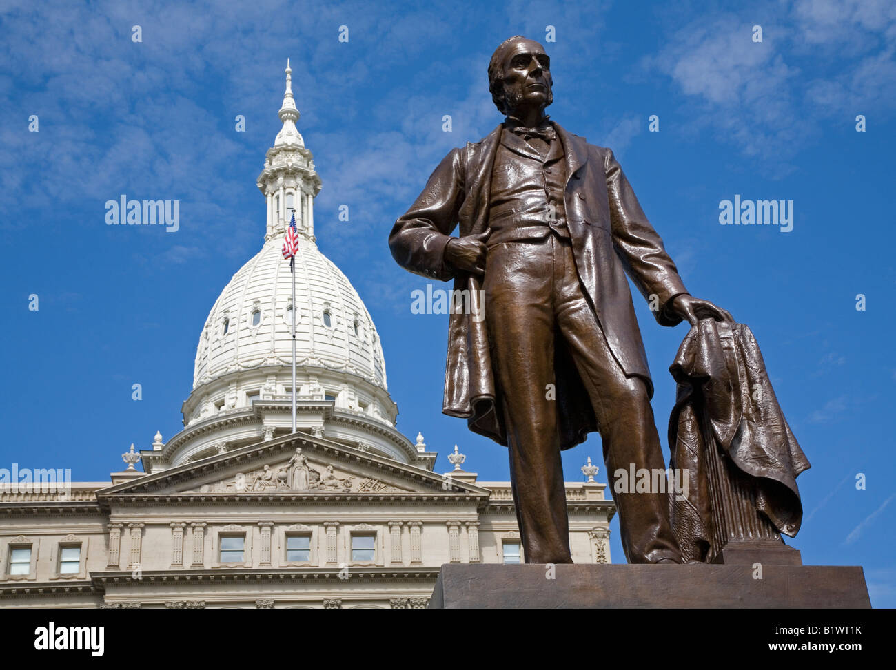 Statue von Austin Blair Michigan State Capitol Stockfoto