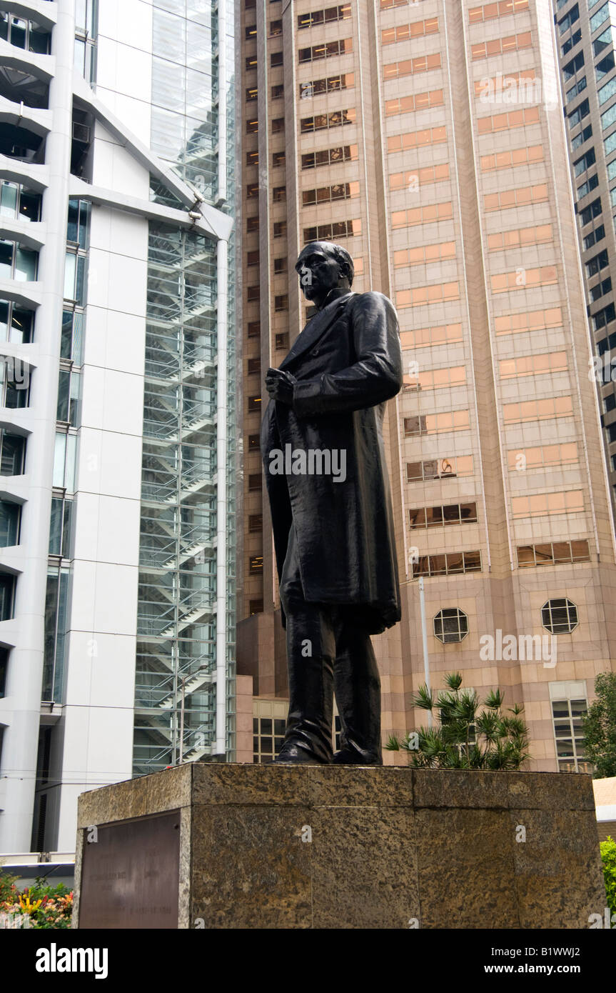 Statue von Sir Thomas Jackson, Statue Square, Central District, Hong Kong Island, Hongkong, China, Asien Stockfoto