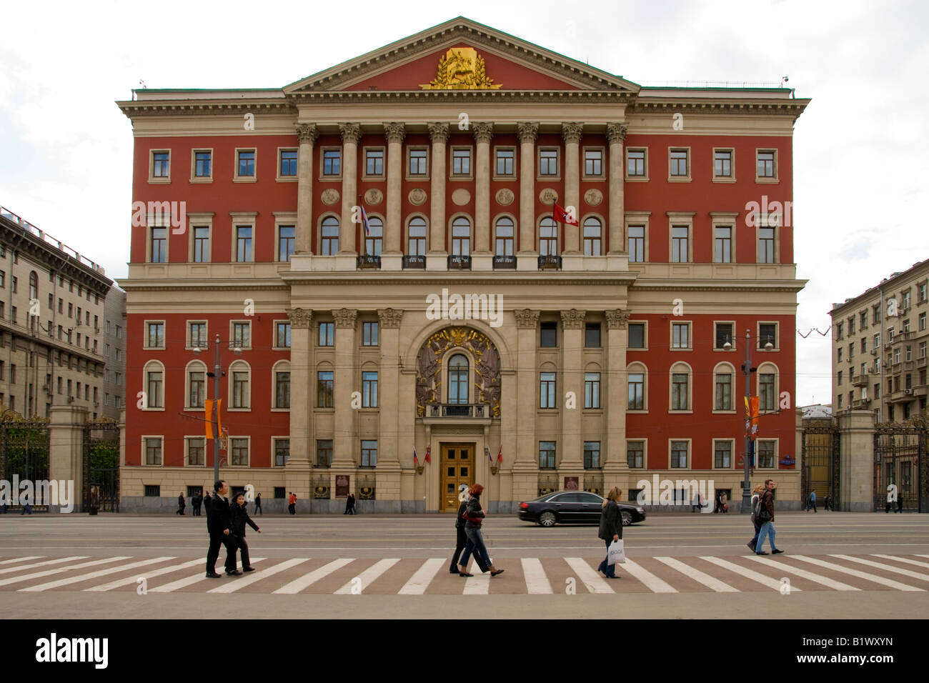 Moskauer Bürgermeister Büro, Twerskaja Platz, Moskau, Russland Stockfoto