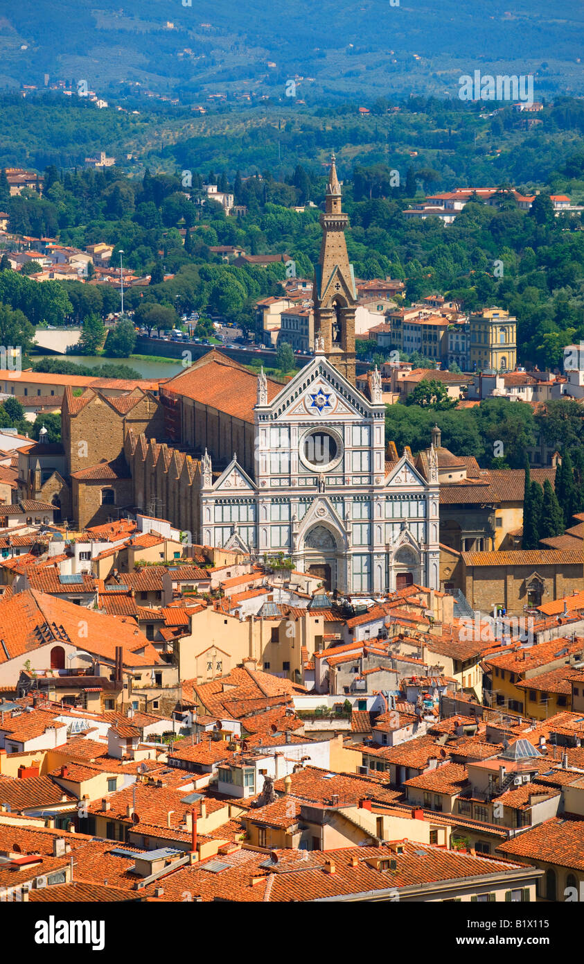 die Kirche Santa Croce in Florenz Toskana Stockfoto