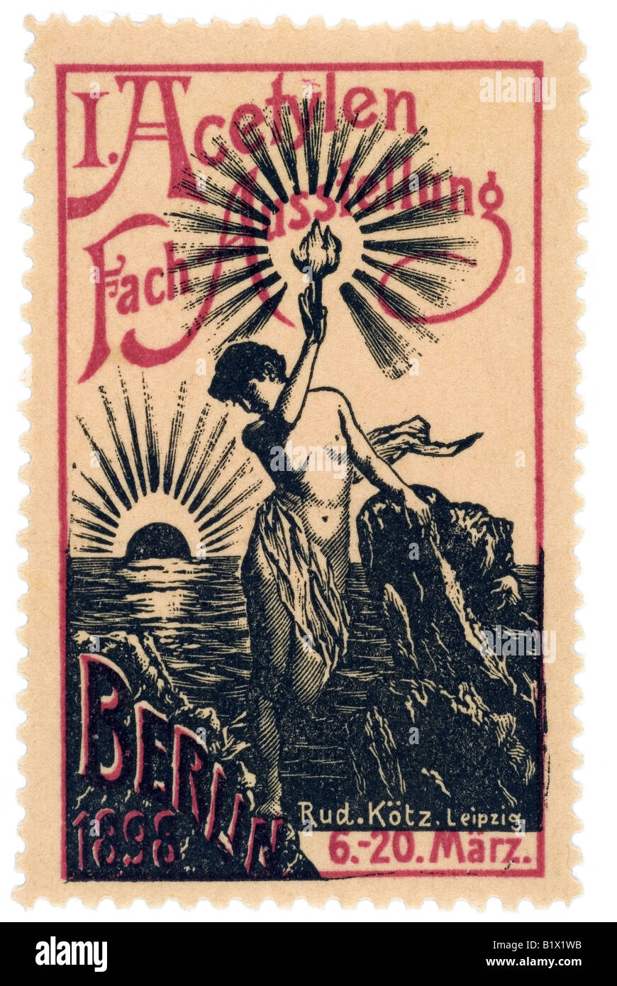 Acetylen Fachausstellung Berlin 1898 Stockfoto