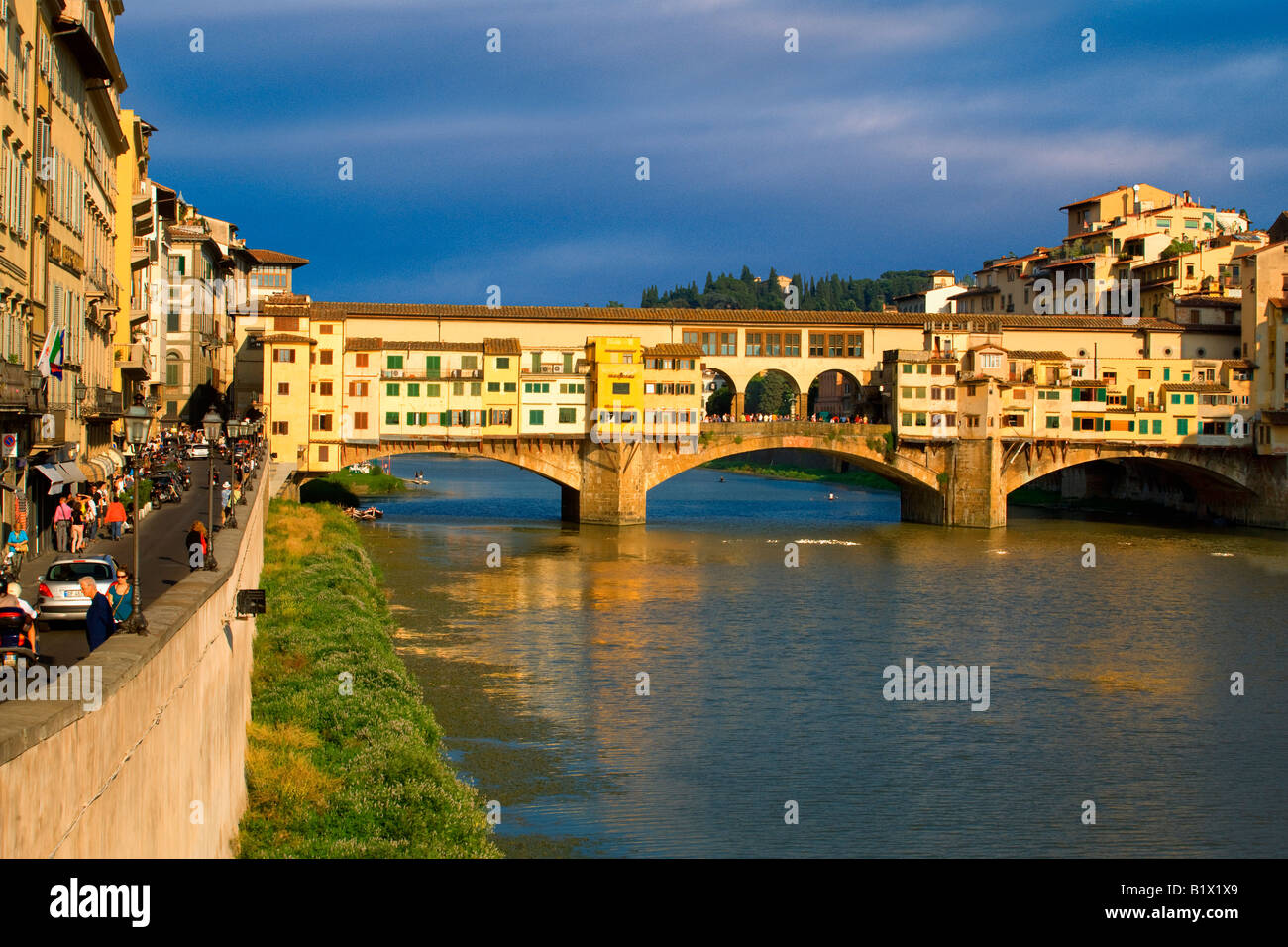 Ponte Vecchio in Florenz Toskana Stockfoto