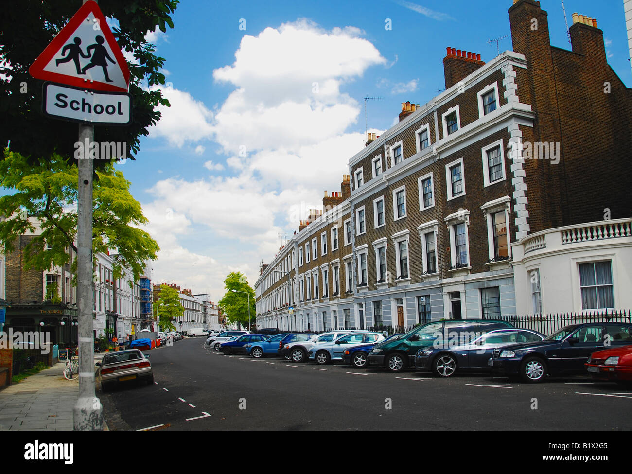 Straßenszene, Primrose Hill, London Stockfoto