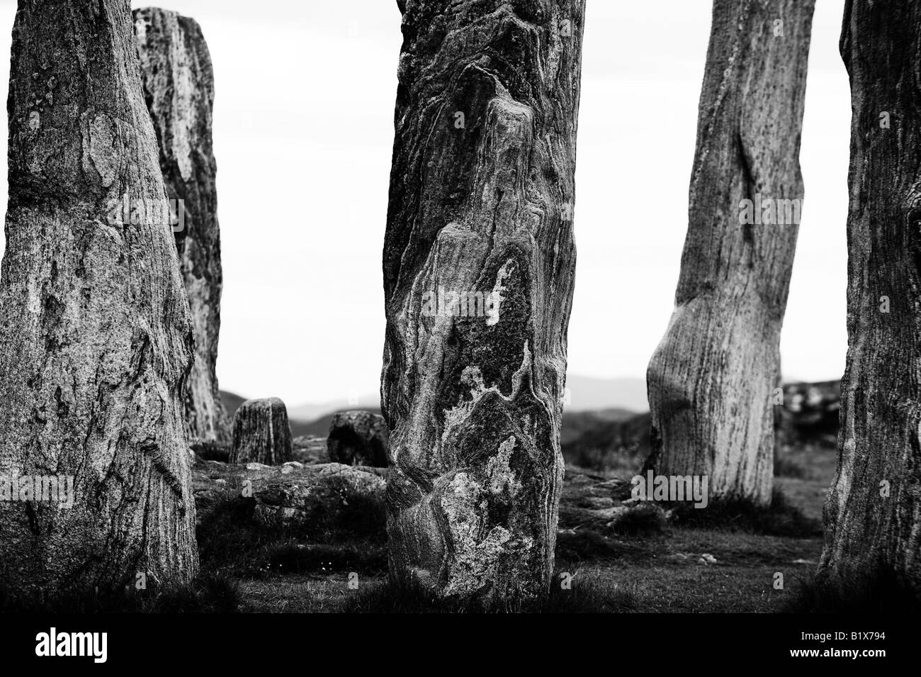 Callanish Standing Stones, Isle of Lewis, äußeren Hebriden, Schottland Stockfoto