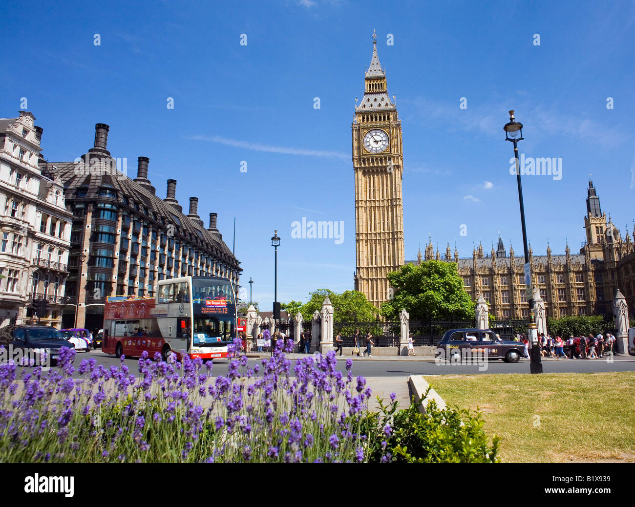 Houses of Parliament und Turm von Big Ben in London Westminster Stockfoto