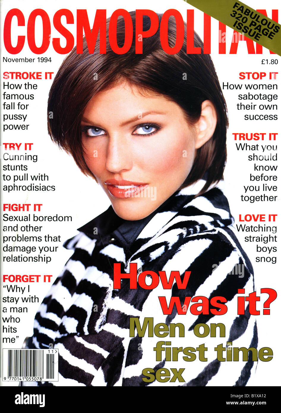 UK Cosmopolitan Magazin November 1994 nur zu redaktionellen Zwecken Stockfoto