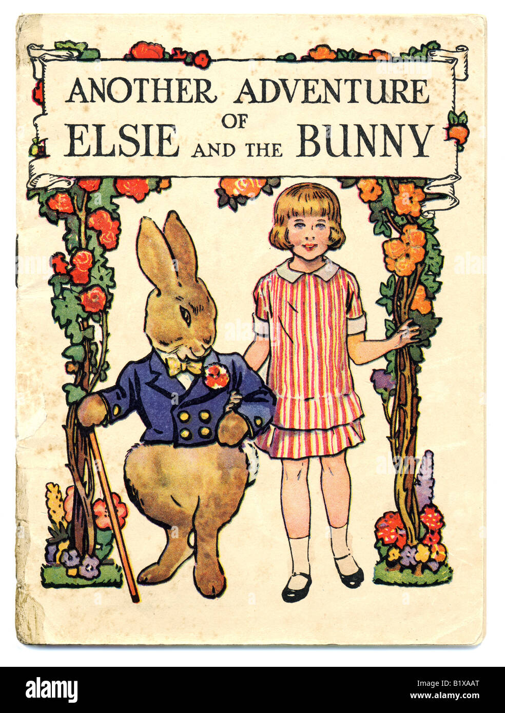 Kinderbuch illustriert ein weiteres Abenteuer von Elsie und der Hase von Cadbury es für redaktionelle Verwendung nur der 1920er Jahre Stockfoto