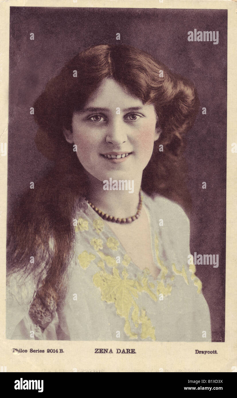 Zena Dare (1887-1975) Postkarte Stockfoto