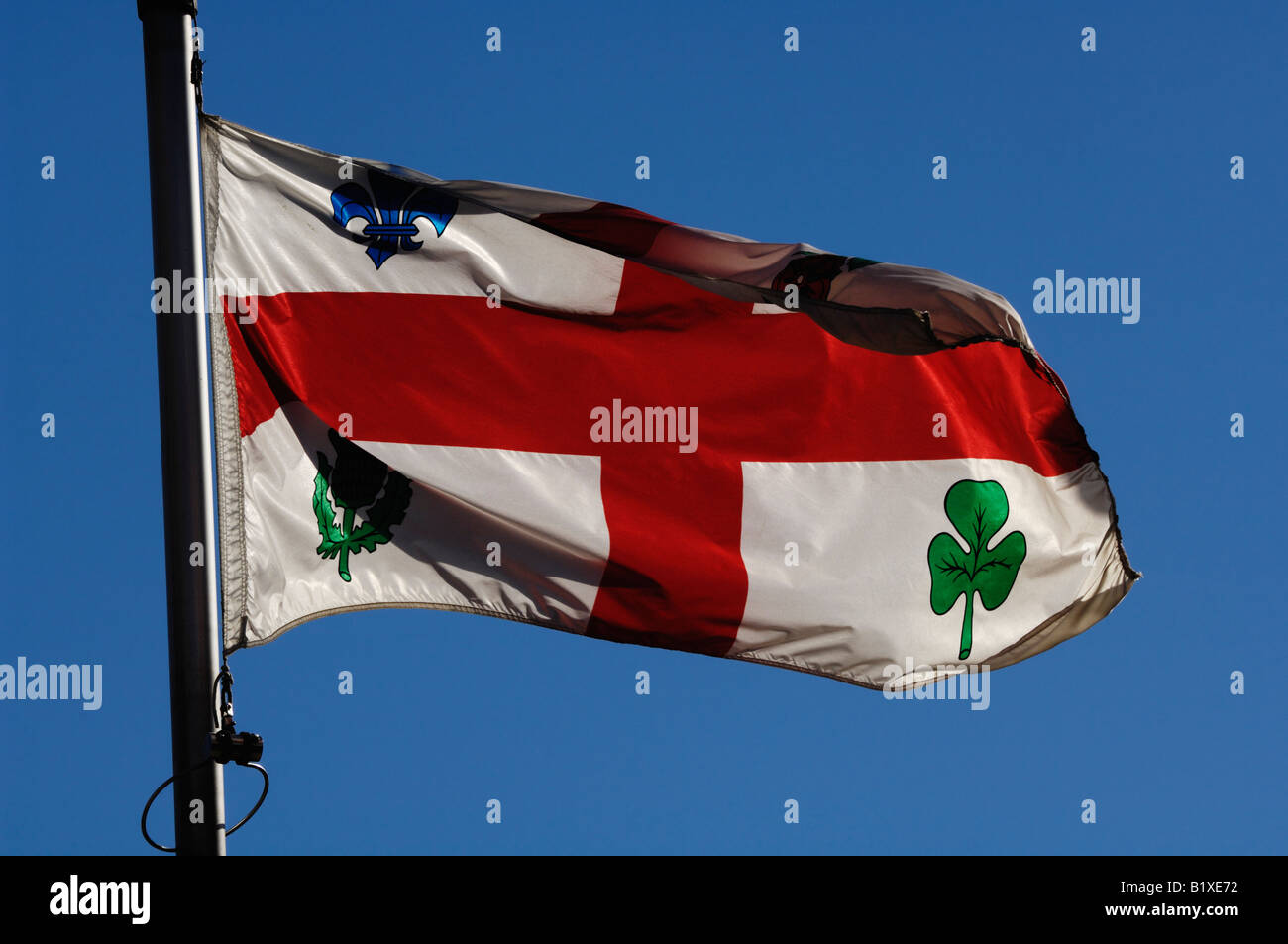 Kanada, Montreal, Flagge der Stadt Montreal Stockfoto