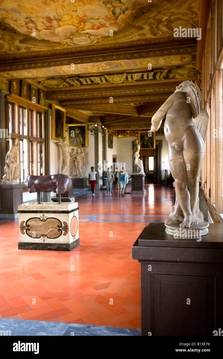 Galleria Degli Uffizi in Florenz Stockfoto