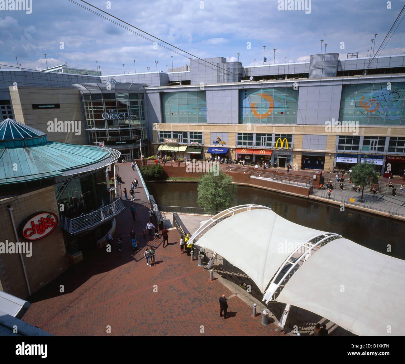 Das Oracle Einkaufszentrum. Reading, Berkshire, England, UK. Stockfoto