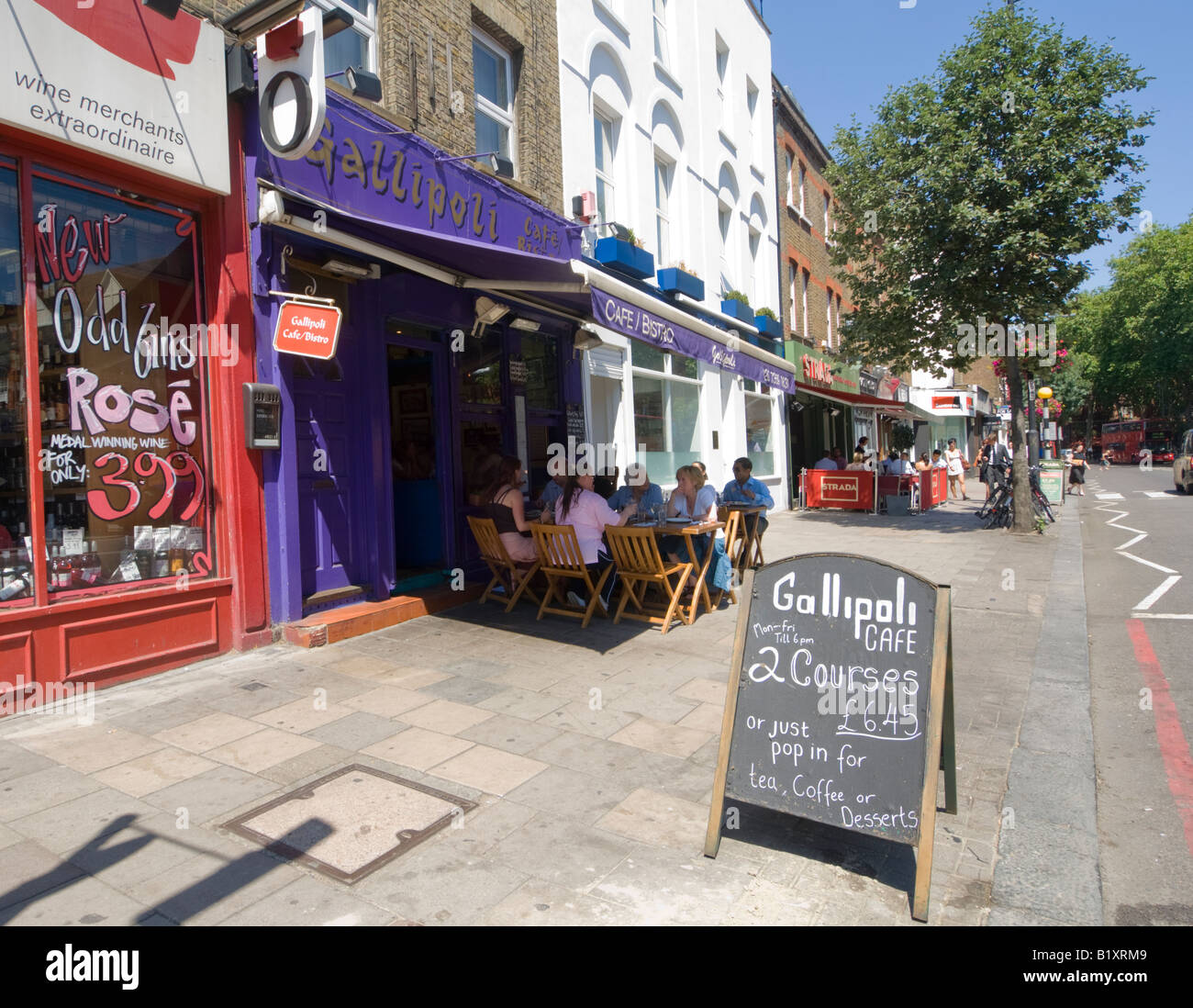 Gallipoli Restaurant Upper Street Islington London Stockfoto