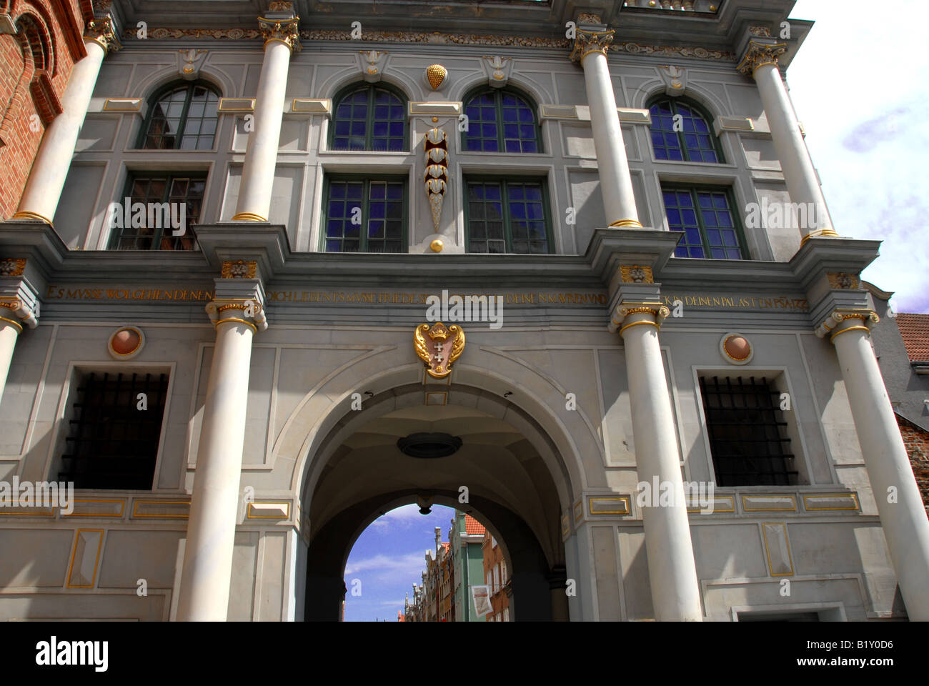 Zlota Brama Golden Gate Ul Dluga lange Straße Danziger Pommern Polen Stockfoto