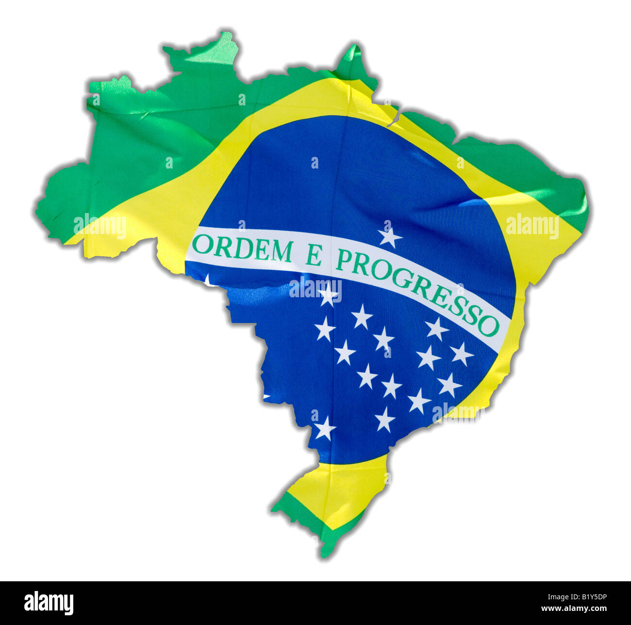 Karte Übersicht von Brasilien Ausschnitt ausfallende Stockfoto