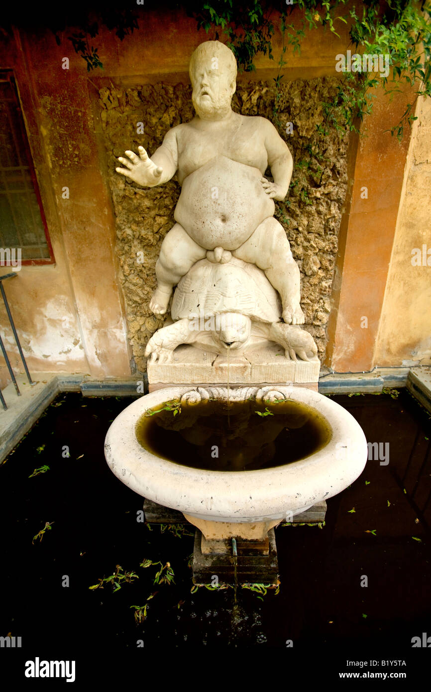 der Bacchus-Brunnen in den Boboli Gärten in Florenz Stockfoto