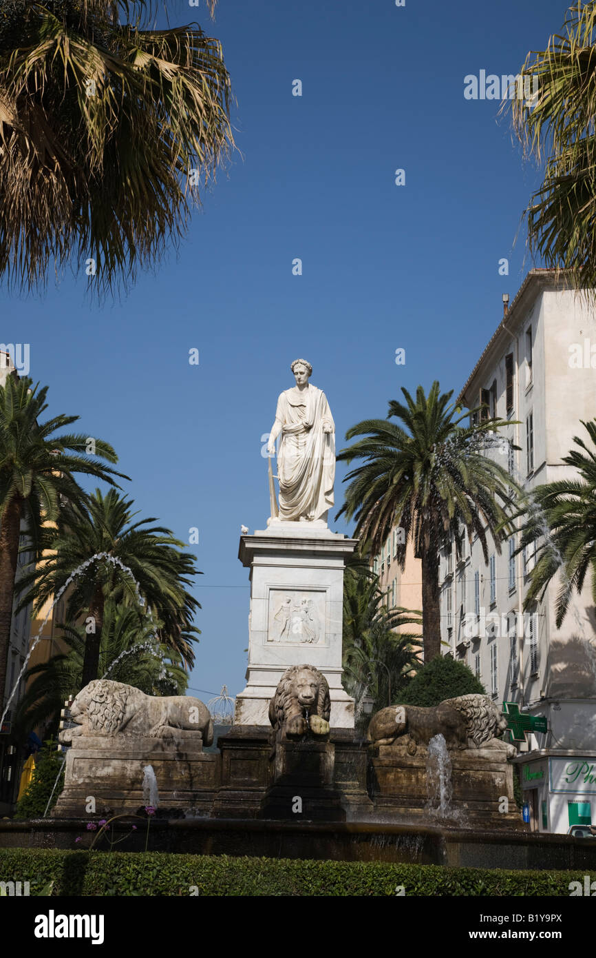 Statue von Napoleon in Ajaccio Stockfoto