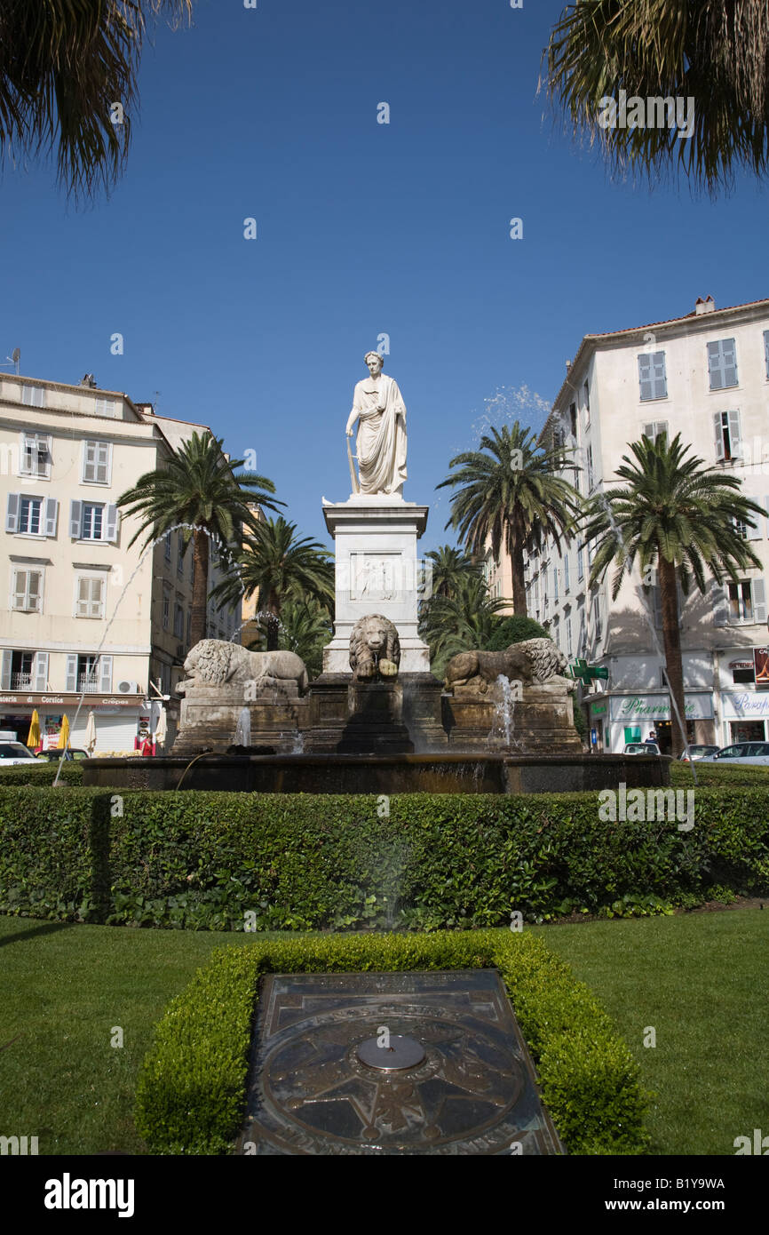 Statue von Napoleon in Ajaccio Stockfoto