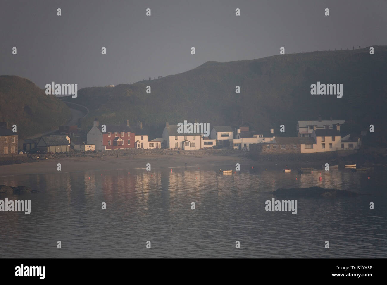 Küsten Blick auf Porth Dinllaen bei Sonnenuntergang Stockfoto