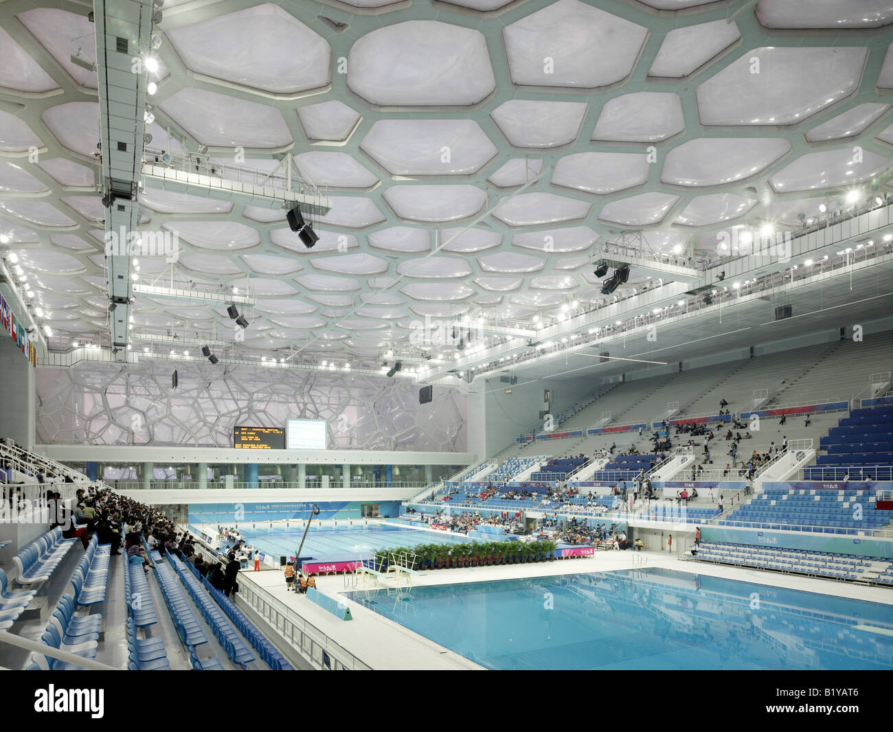 National Aquatics Center, Peking, China - Water Cube. PTW Architects, Arup, CSCEC und CCDI. Stockfoto