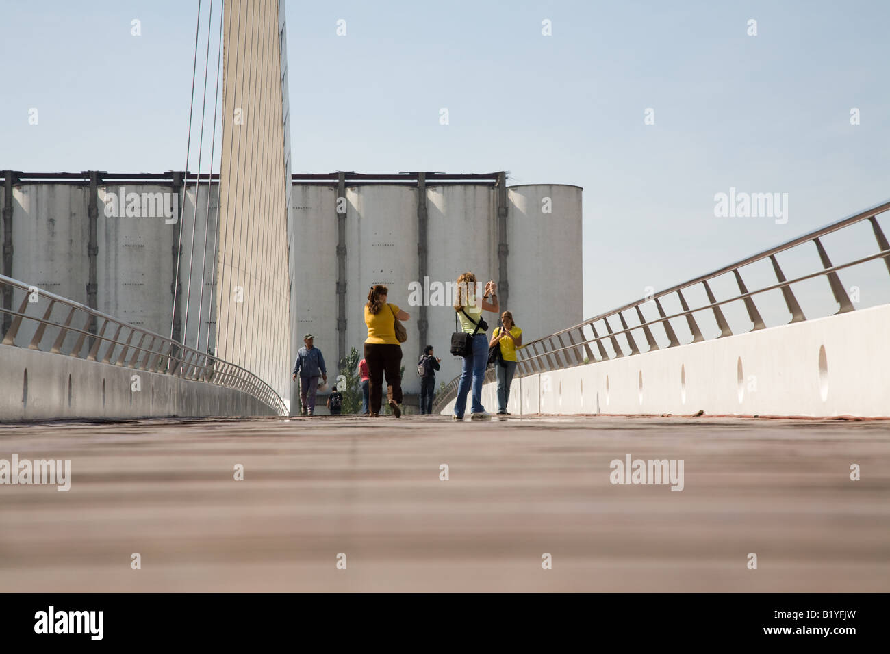 Puente De La Mujer Puerto Madero, Buenos Aires, Argentinien Stockfoto