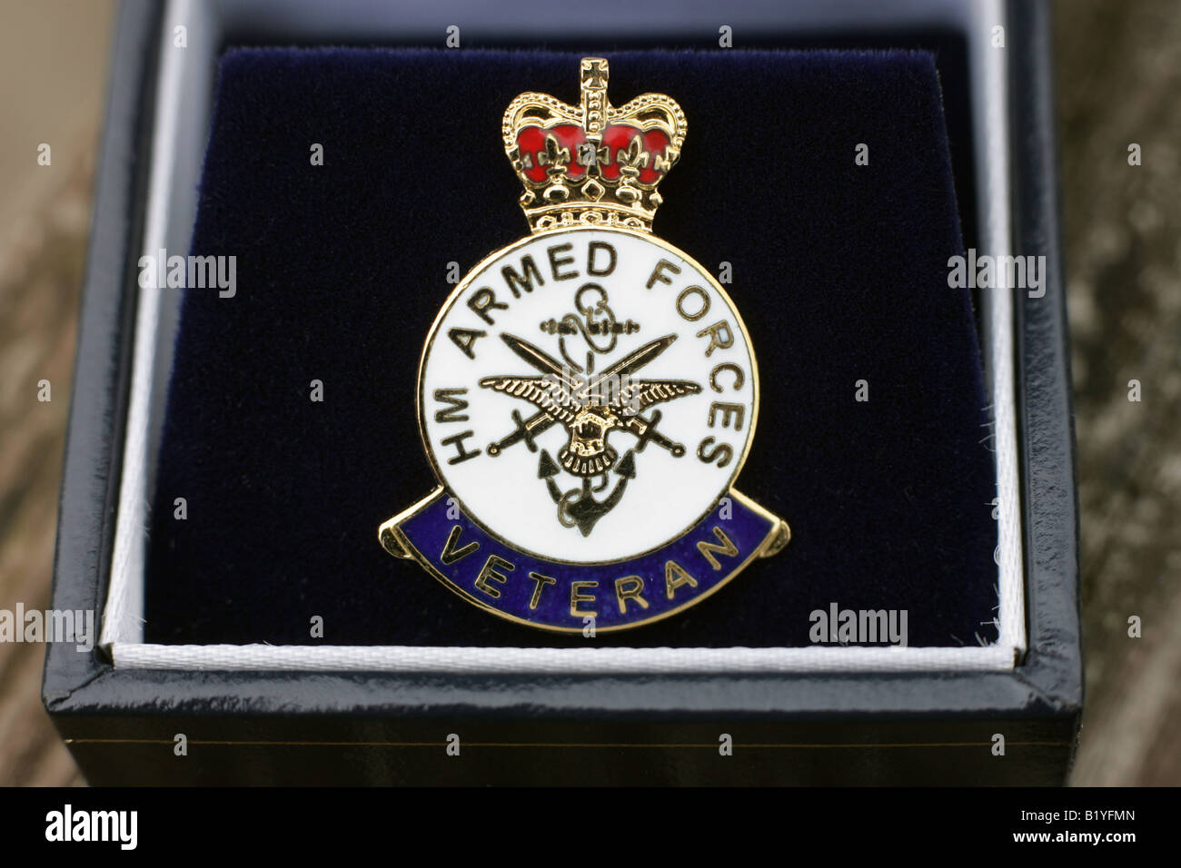 Ein UK Streitkräfte Veteranen Revers Abzeichen. Stockfoto
