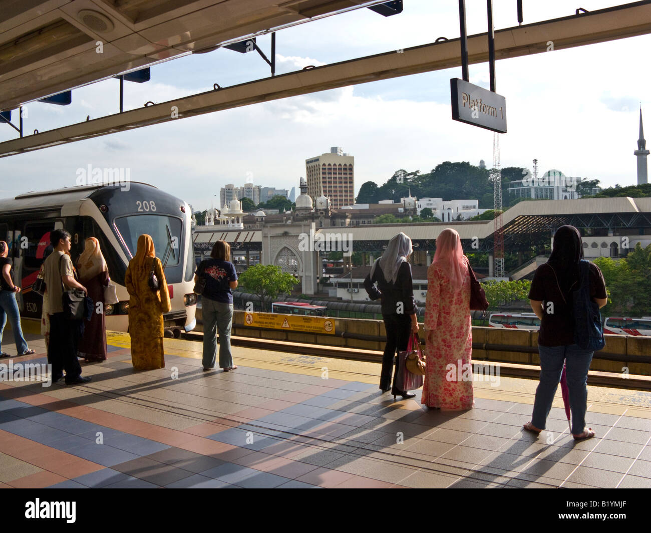 Pasar Seni u-Bahnstation, Kuala Lumpur, Malaysia Stockfoto