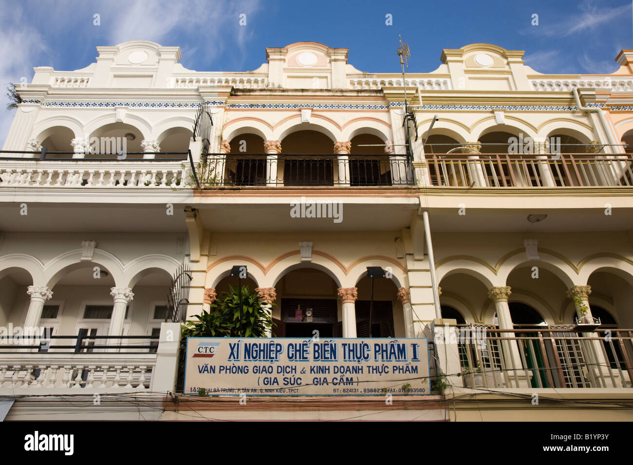 Französisch-kolonialen Architektur in Vietnam Stockfoto