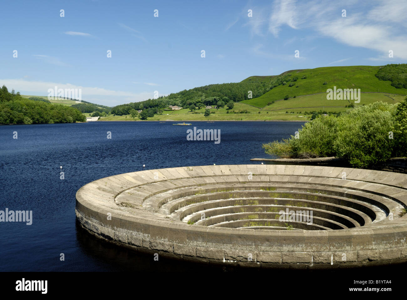 die Ladybower Vorratsbehälter Stockfoto