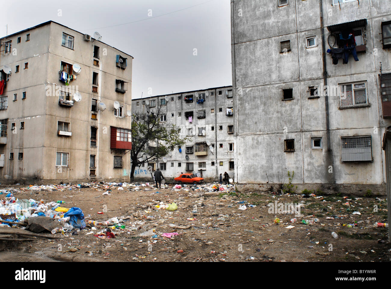 Ferentari Nachbarschaft in Bukarest Stockfoto