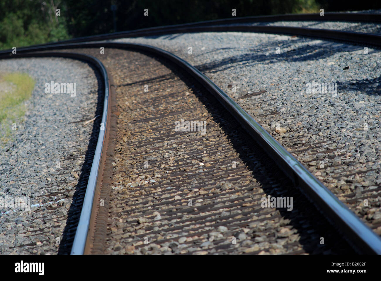 Bahngleisen Stockfoto