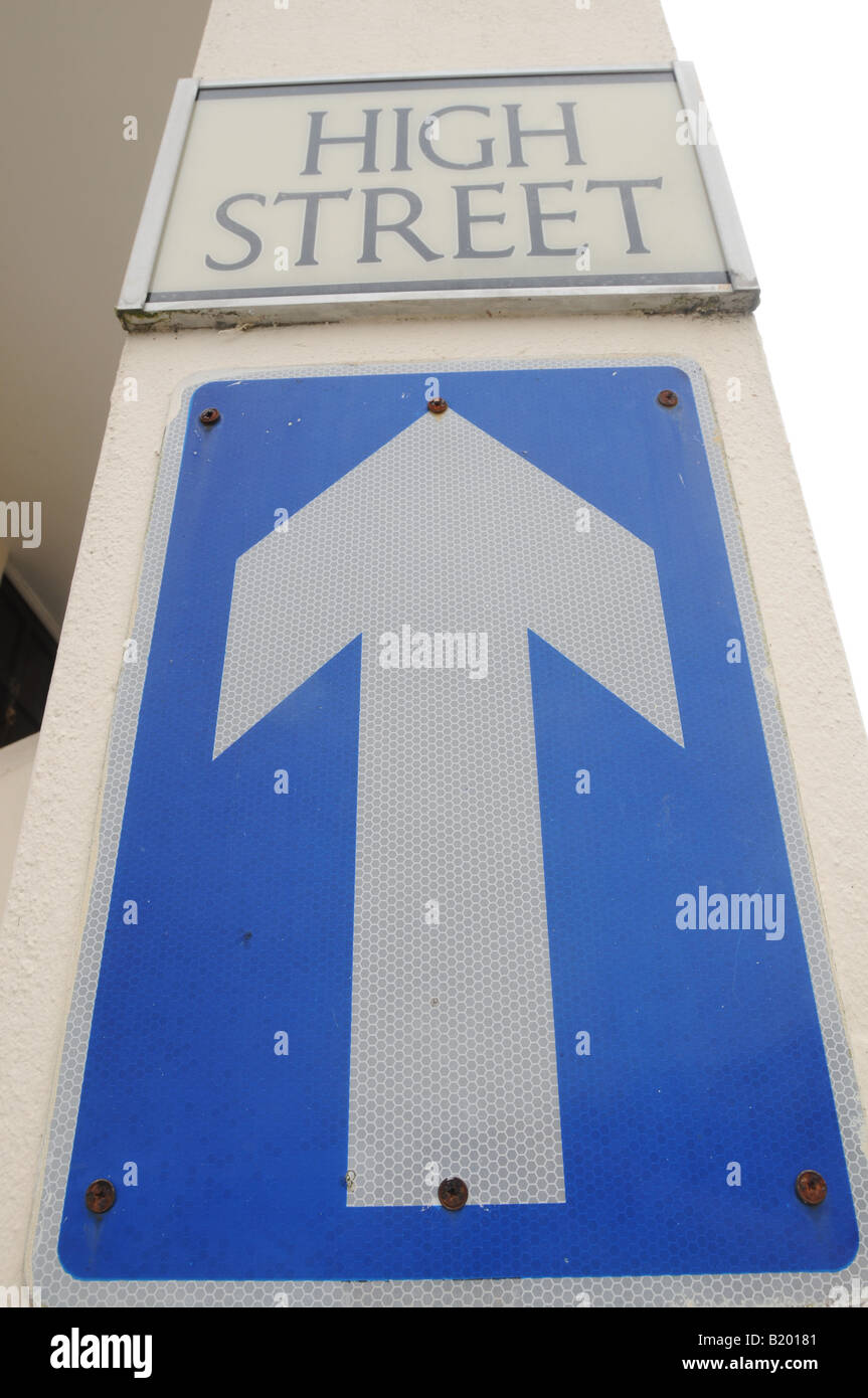 One Way Zeichen Stockfoto
