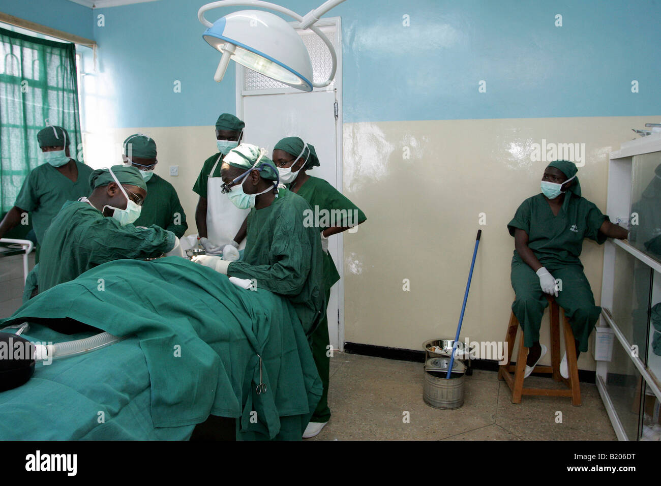 Klumpfuß-Behandlung bei der Mission der Nyabondo, Kenia Stockfoto