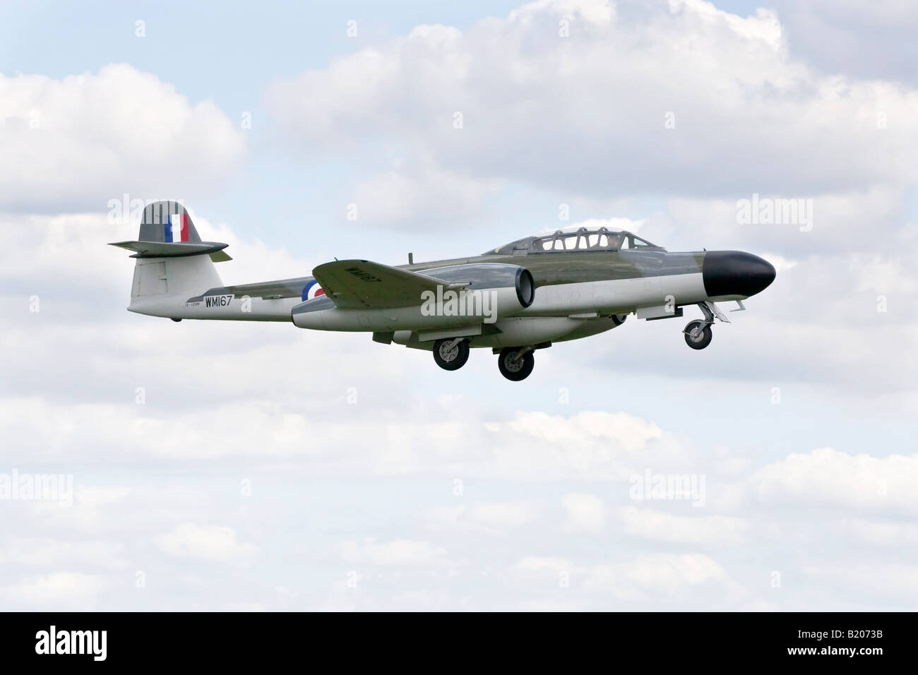 Eine RAF Gloster Meteor NF14 Düsenjäger Stockfoto